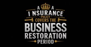 A insurance policy covers a business during the restoration period