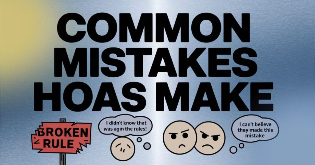 Common Mistakes HOAs Make