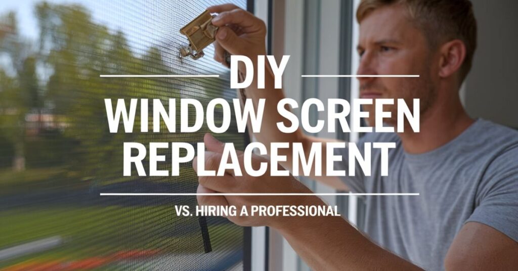 DIY Window Screen Replacement vs Hiring a Professional