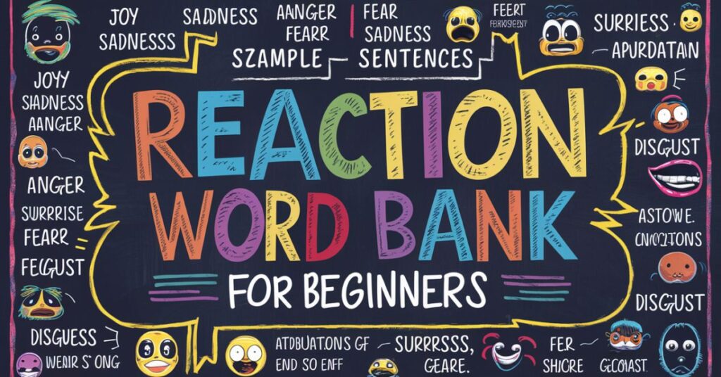 Reaction Word Bank for Beginners