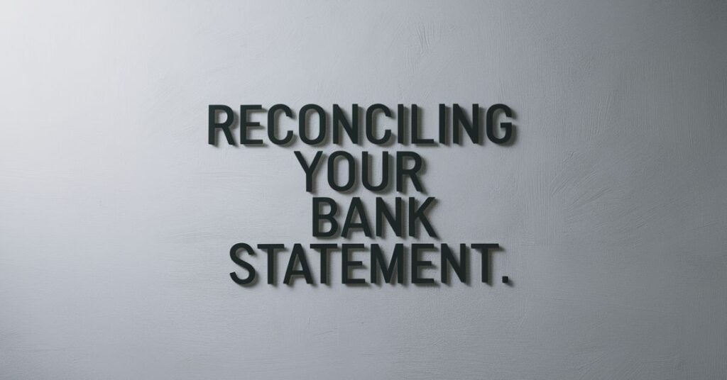 Reconciling Your Bank Statement