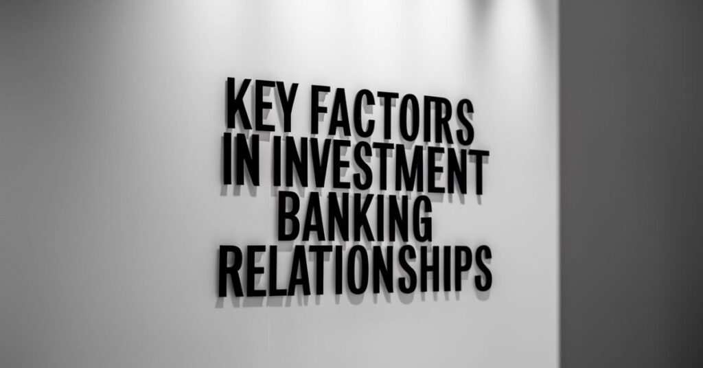 Key Factors in Investment Banking Relationships