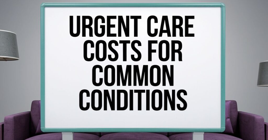 Urgent Care Costs for Common Conditions