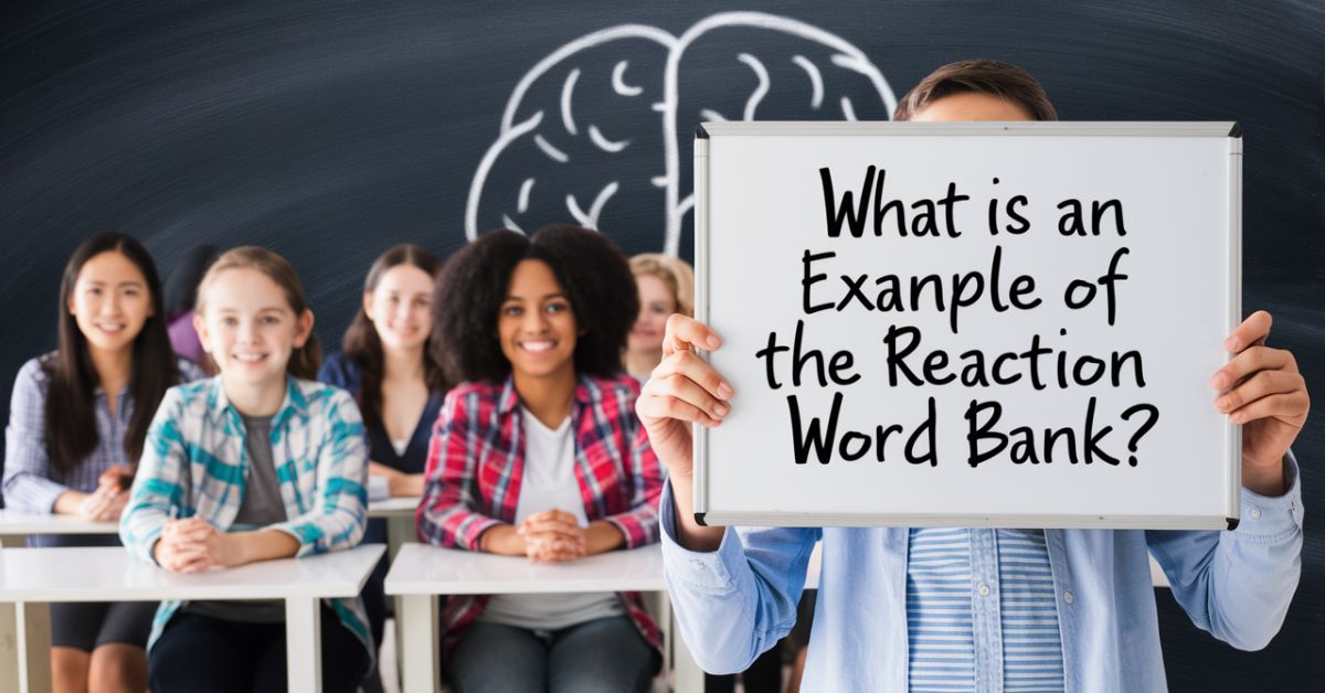 What is an example of the Reaction Word Bank