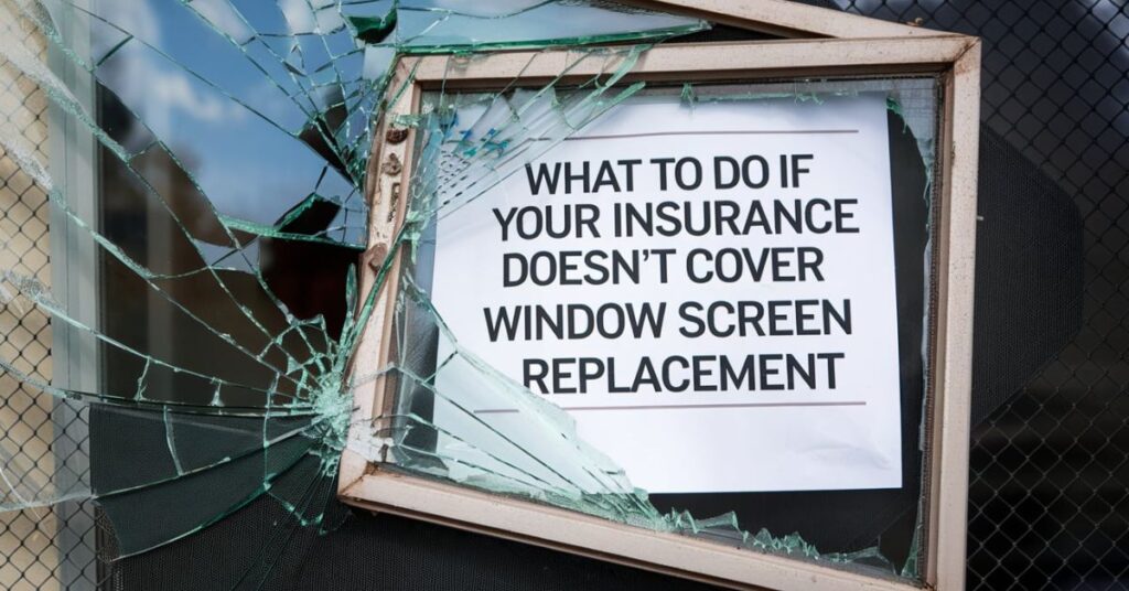 What to Do If Your Insurance Doesn't Cover Window Screen Replacement?